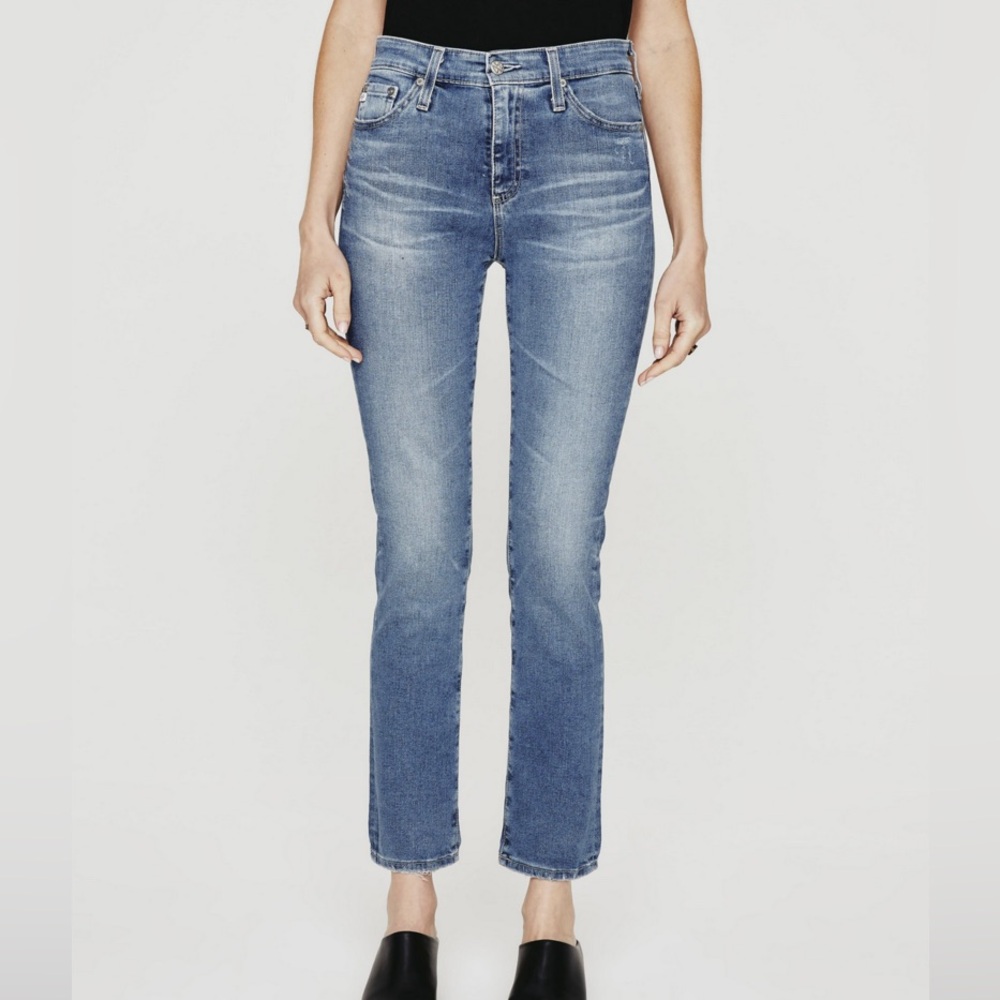 AG Adriano Goldschmied Mari High-Rise Straight Leg Denim Jeans Size 26